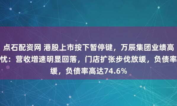点石配资网 港股上市按下暂停键，万辰集团业绩高增背后的隐忧：营收增速明显回落，门店扩张步伐放缓，负债率高达74.6%